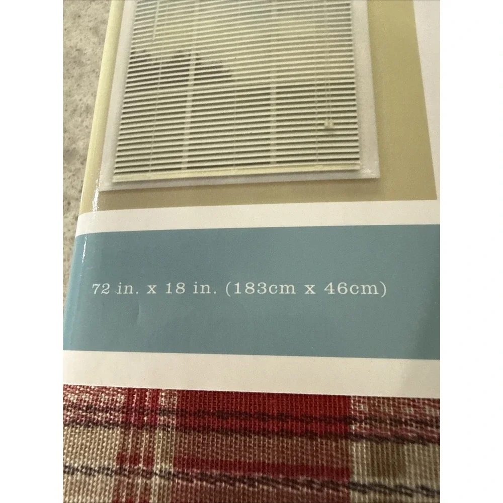 Window Curtain Valance Red Tan Plaid Kitchen Cottage 72X18 Inch Farmhouse